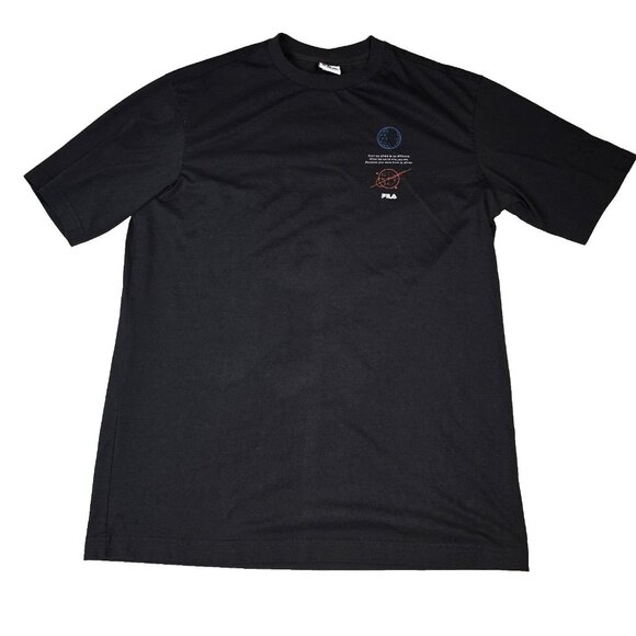 Fila Other - Fila Shirt Mens Medium Black Graphic Tee Tshirt Be Different Hip Hop Skater